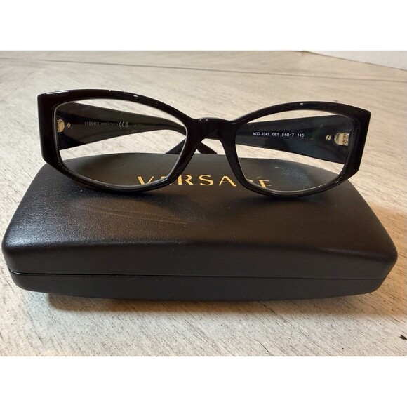 Versace Eyeglasses VE 3343 GB1 Glasses Polished Black Medusa 54-17-145 with Case main image 7